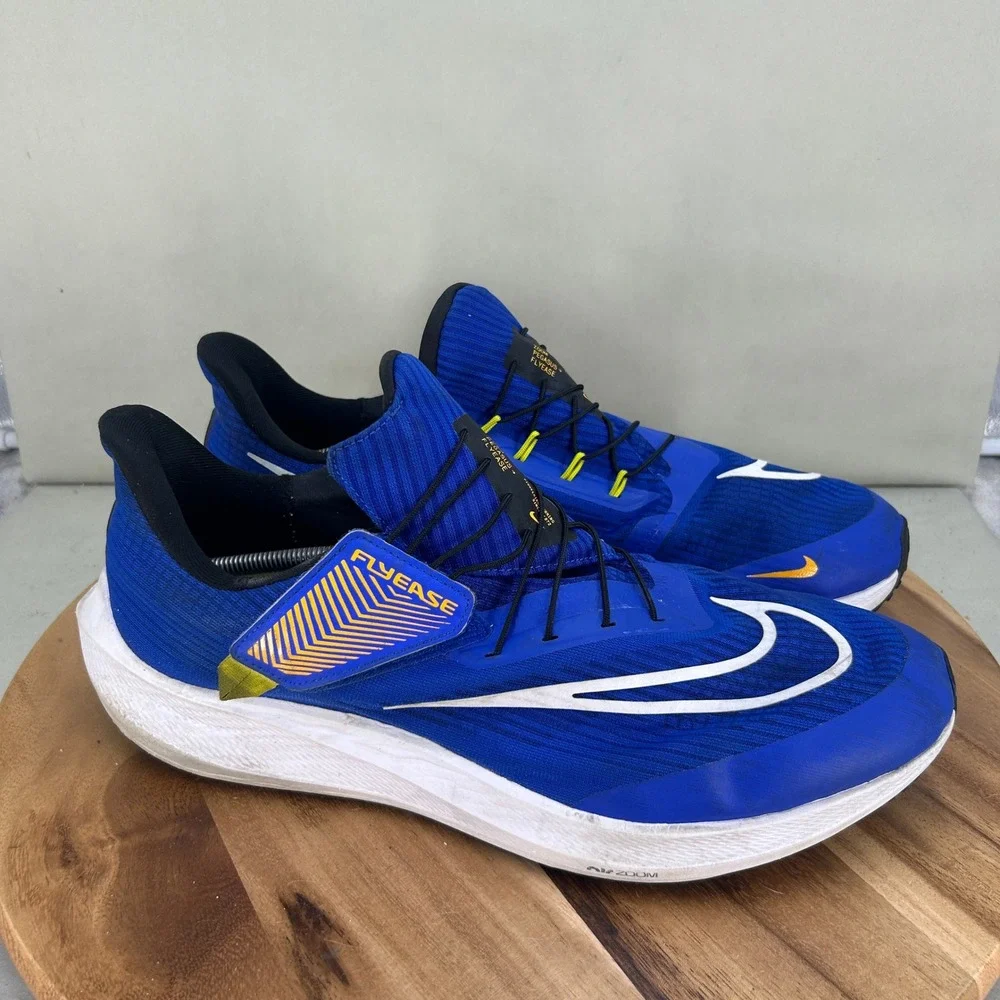 Nike Air Zoom Pegasus 39 FlyEase Mens Blue Running Shoes DJ7381-401 Size 15